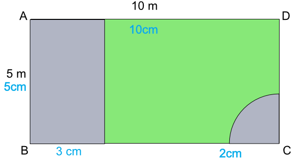 Drawing of garden with lawn defined by loci