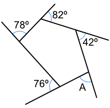 Missing exterior angle in a pentagon