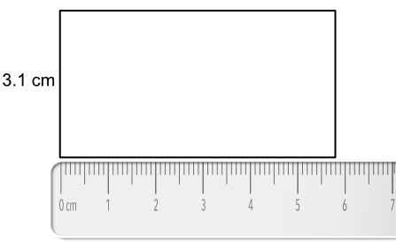 Measurement of a side 5.8 cm