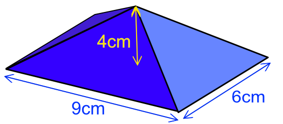 Surface area of a square rectangular pyramid