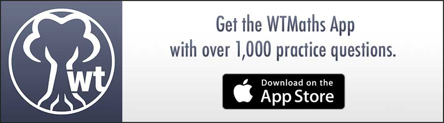 An advertisement for our iOS app, WTMaths
